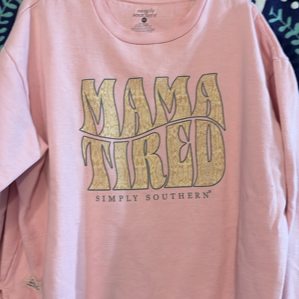 Nice Simply Southern Mama Tired sweatshirt XXL - Picture 2 of 4